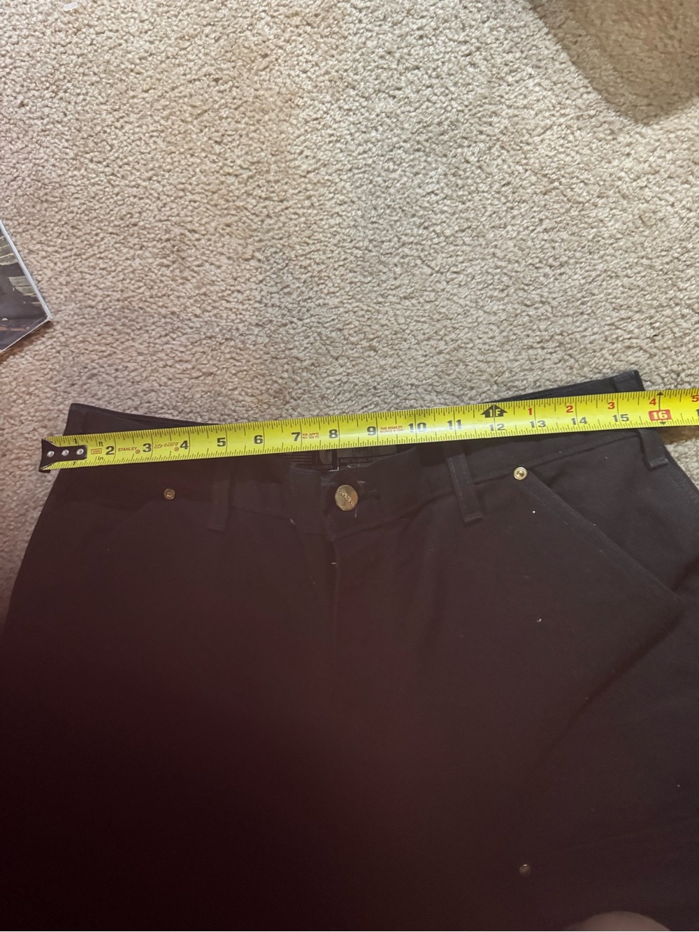 Carhartt Loose Fit B01 Firm Duck Double-Front Utility Work Pant Black - Picture 5 of 7